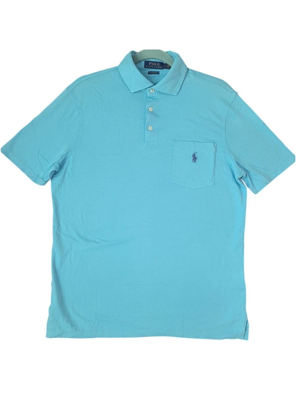 Polo Ralph Lauren Aqua Polo Custom Fit Preppy Heritage S